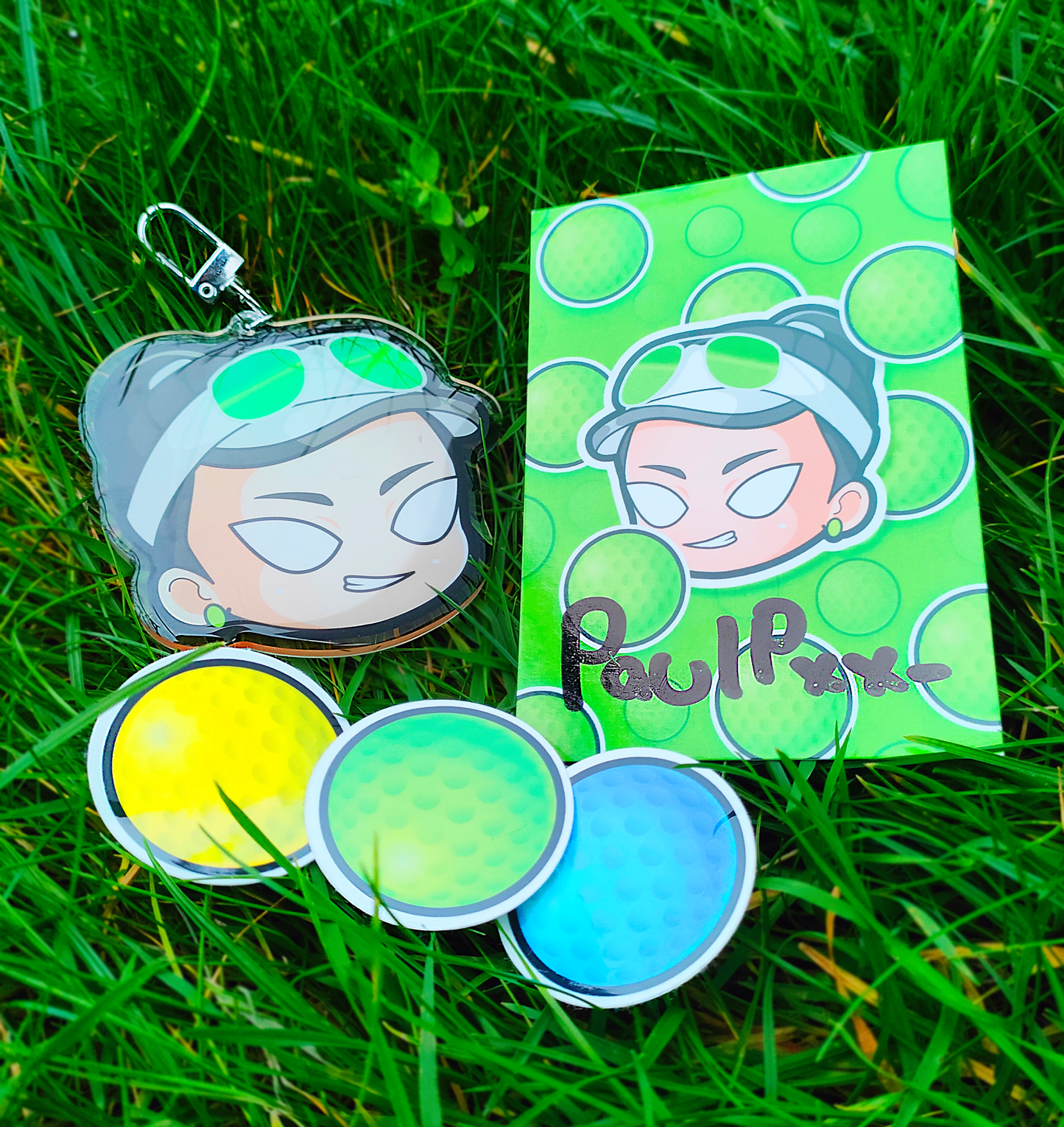 PAULPXX BUNDLE - Autogrammkarte + Epoxy Schlüsselanhänger + 3 Sticker